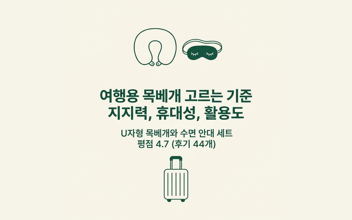 여행용 목베개 고르는 기준, 지지력과 휴대성 활용도 정리