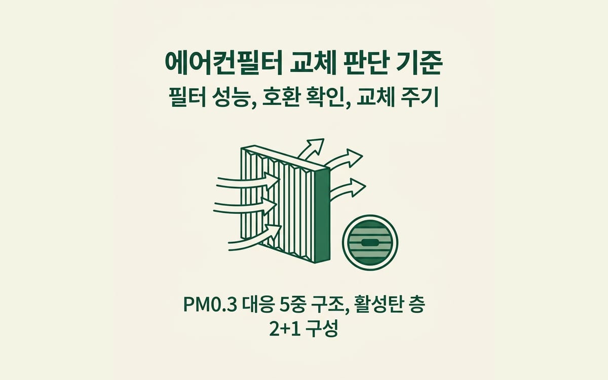 자동차 에어컨필터 교체 판단 기준, 성능과 호환 교체 주기 정리